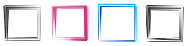 Random Square Contour Frame Border Element Stock Vector Illustration Clip — Vector de stock