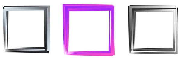 Random Square Contour Frame Border Element Stock Vector Illustration Clip — Stockový vektor