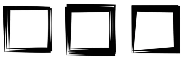 Random Square Contour Frame Border Element Stock Vector Illustration Clip — Stock vektor
