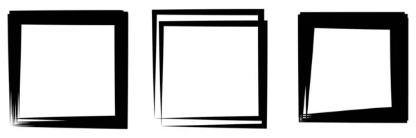 Random Square Contour Frame Border Element Stock Vector Illustration Clip — Stockový vektor