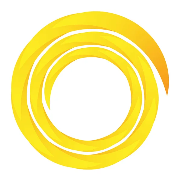 Circular Spiral Swirl Twirl Element — Stok Vektör