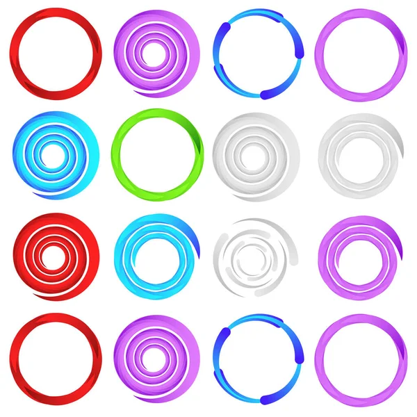 Circular Spiral Swirl Twirl Element — Vettoriale Stock