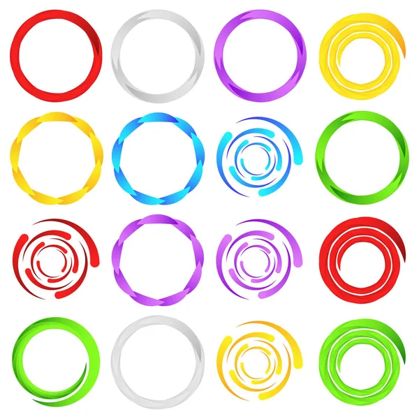 Espiral Circular Remolino Elemento Giratorio — Vector de stock