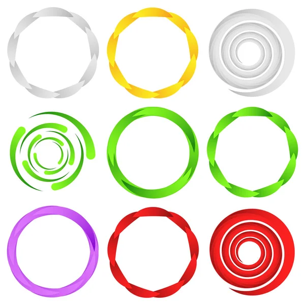 Dairesel spiral, girdap ve dönme elementi