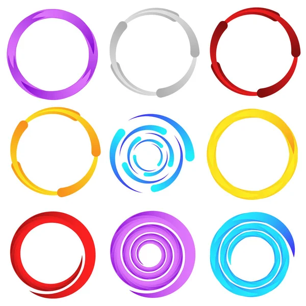 Dairesel spiral, girdap ve dönme elementi