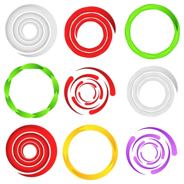 Dairesel spiral, girdap ve dönme elementi