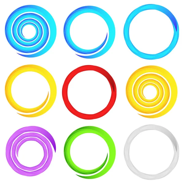 Dairesel spiral, girdap ve dönme elementi