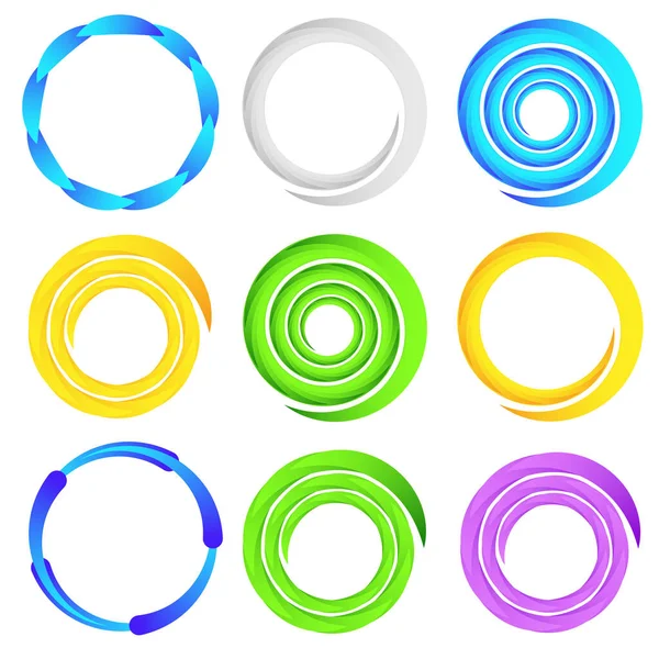 Spirale Circulaire Tourbillon Élément Tourbillon — Image vectorielle