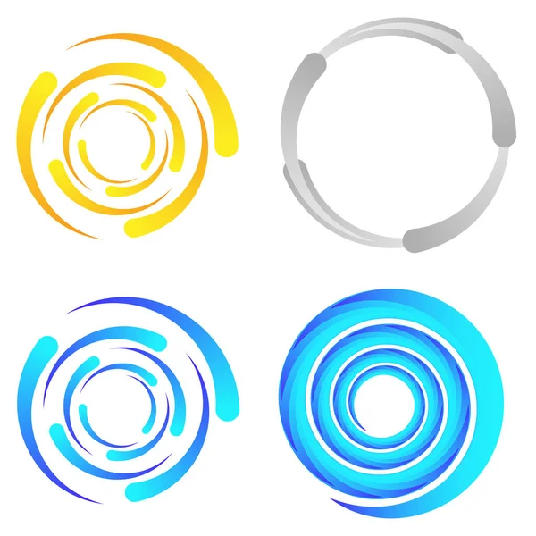 Circular Spiral Swirl Twirl Element — Stock Vector