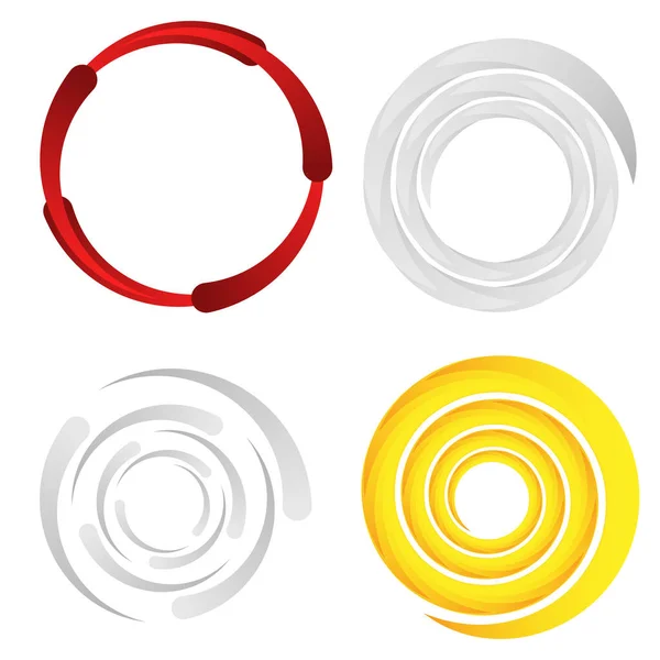 Circular Spiral Swirl Twirl Element — 스톡 벡터