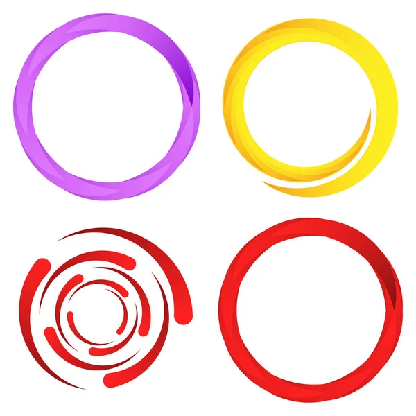 Circular Spiral Swirl Twirl Element — Stockvector