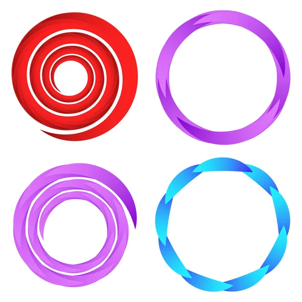 Cirkelvormige Spiraal Draaiend Draaiend Element — Stockvector