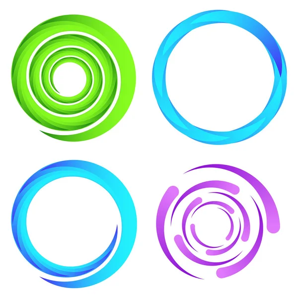 Espiral Circular Redemoinho Elemento Giro — Vetor de Stock