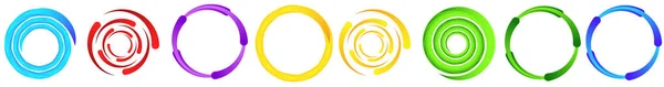 Циркулярная Спираль Вращающийся Вращающийся Элемент Векторная Иллюстрация Клип Арт Графика — стоковый вектор