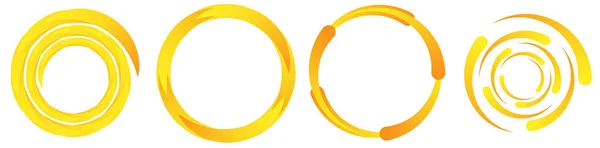 円状の螺旋 渦巻きと渦巻き要素 ストック ベクトル イラスト クリップ アート グラフィック — ストックベクタ