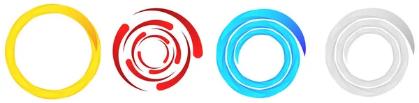 Circular Spiral Swirl Twirl Element Stock Vector Illustration Clip Art — Vector de stock