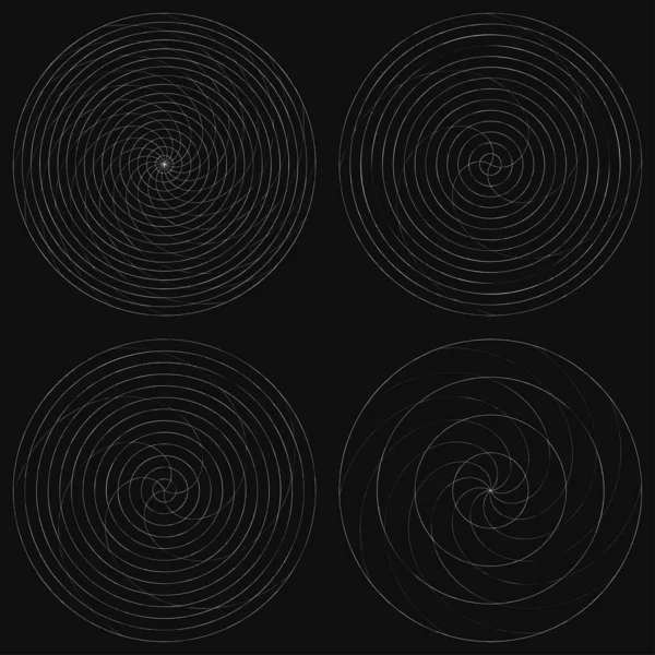 Abstrato Espiral Redemoinho Elemento Giro Voluta Vetor Hélice — Vetor de Stock