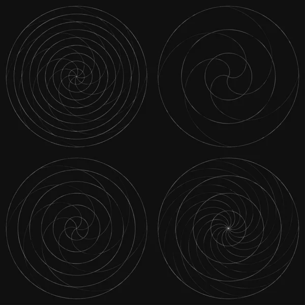 Espiral Abstracta Remolino Elemento Giratorio Voluta Vector Hélice — Vector de stock