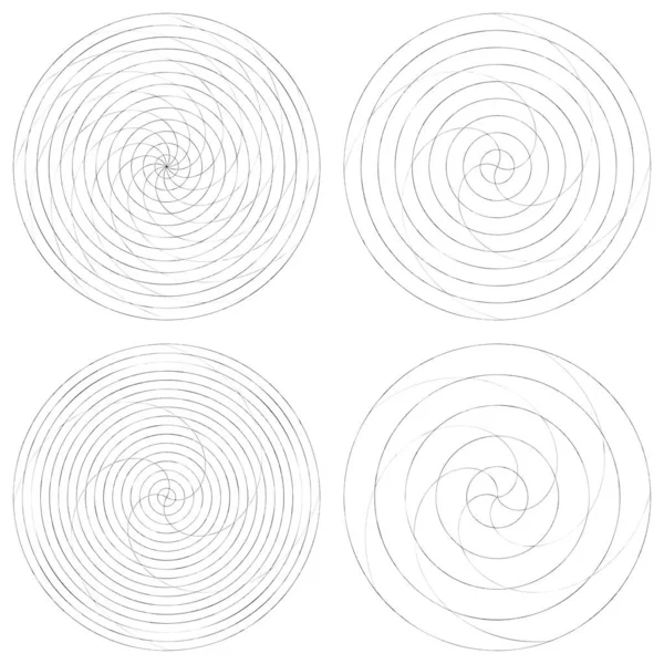 Abstrato Espiral Redemoinho Elemento Giro Voluta Vetor Hélice —  Vetores de Stock