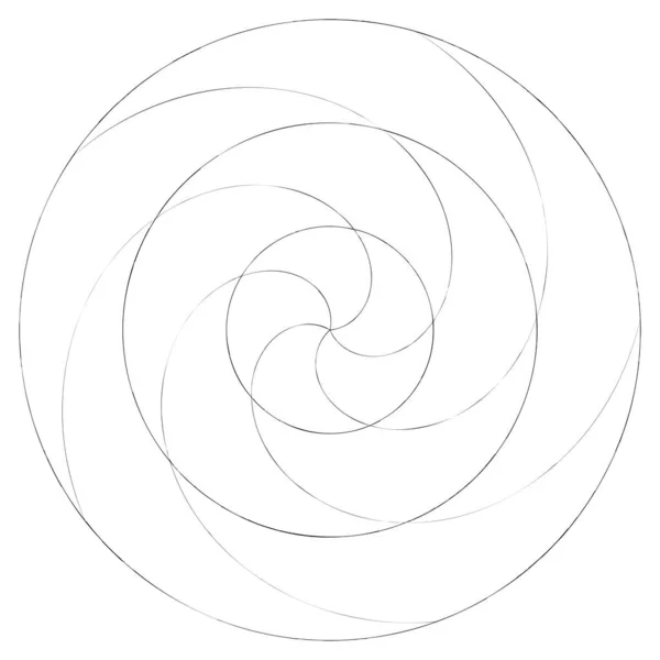 Soyut Spiral Girdap Dönme Elementi Volt Sarmal Vektör — Stok Vektör