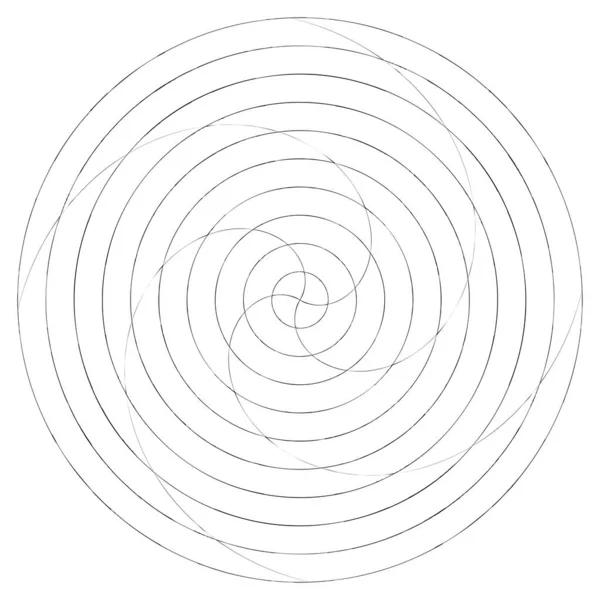 Abstrato Espiral Redemoinho Elemento Giro Voluta Vetor Hélice — Vetor de Stock