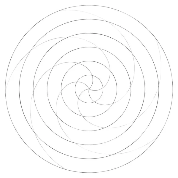 Soyut Spiral Girdap Dönme Elementi Volt Sarmal Vektör — Stok Vektör