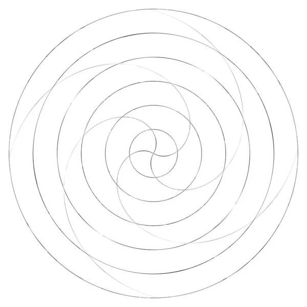 Абстрактний Спіральний Вихровий Вихровий Елемент Фокусний Спіральний Вектор — стоковий вектор