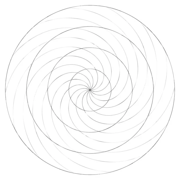 Espiral Abstracta Remolino Elemento Giratorio Voluta Vector Hélice — Vector de stock