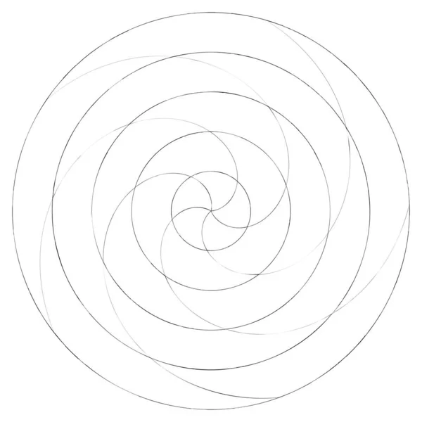 Abstrakt Spiral Virvlande Och Virvlande Element Volut Helixvektor — Stock vektor