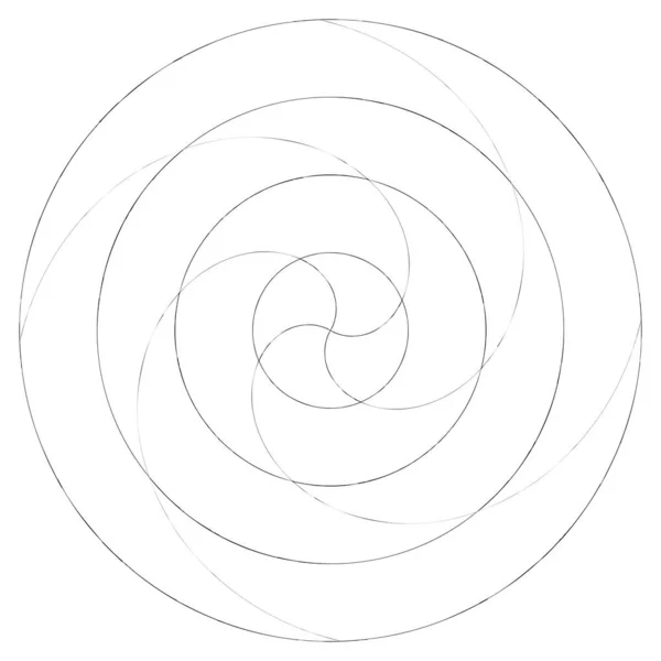Espiral Abstracta Remolino Elemento Giratorio Voluta Vector Hélice — Archivo Imágenes Vectoriales