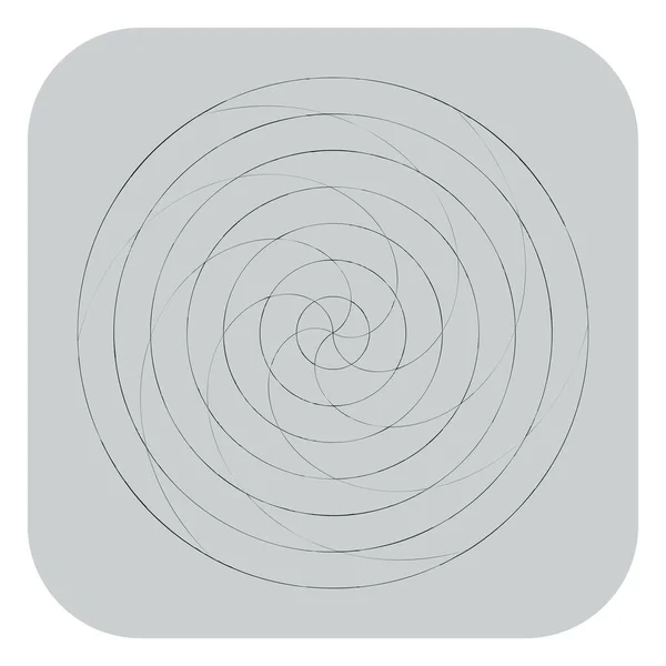 Spirale Abstraite Tourbillon Élément Tourbillonnant Volute Vecteur Hélice — Image vectorielle