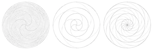 Espiral Abstracta Remolino Elemento Giratorio Voluta Vector Hélice Ilustración Vector — Vector de stock