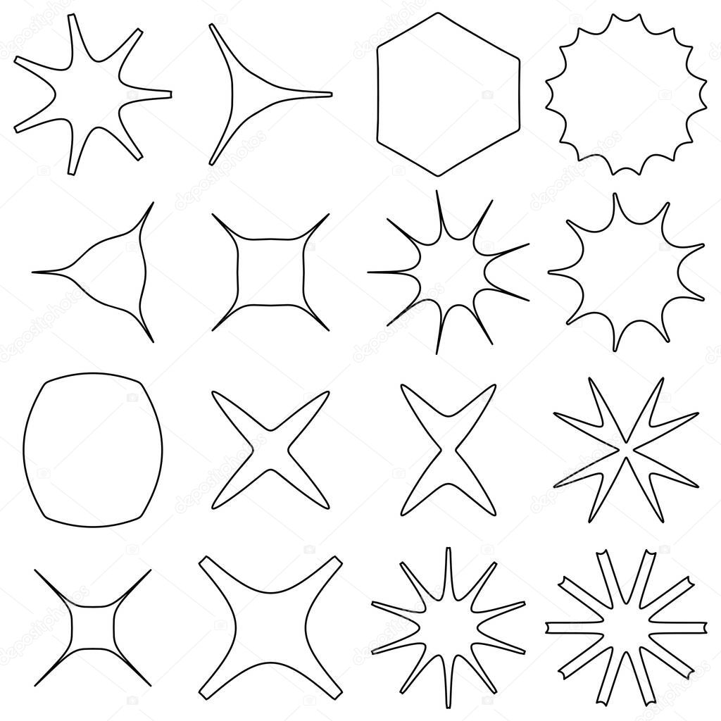 Abstract geometric icon, symbol element shape