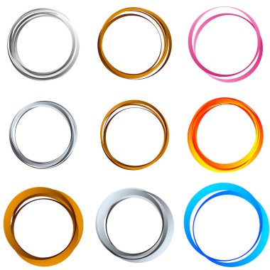 Random circles, rings circular element