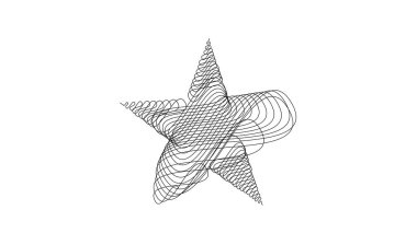Çizilmiş, eskiz yıldızı. Çizgi çizen yıldız ögesi