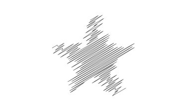 Çizilmiş, eskiz yıldızı. Çizgi çizen yıldız ögesi