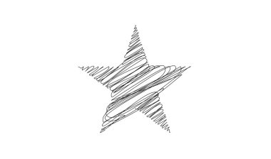 Drawn, sketch star. Line drawing star element