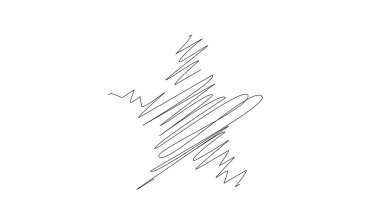 Çizilmiş, eskiz yıldızı. Çizgi çizen yıldız ögesi