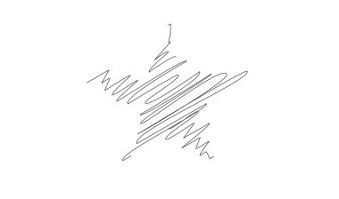 Çizilmiş, eskiz yıldızı. Çizgi çizen yıldız ögesi