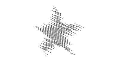 Çizilmiş, eskiz yıldızı. Çizgi çizen yıldız ögesi