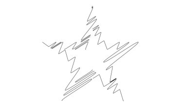 Çizilmiş, eskiz yıldızı. Çizgi çizen yıldız ögesi