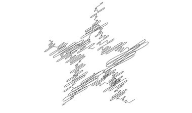 Çizilmiş, eskiz yıldızı. Çizgi çizen yıldız ögesi