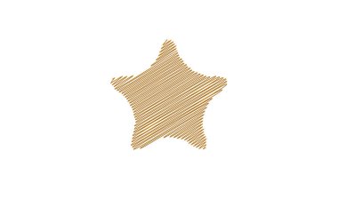 Çizilmiş, eskiz yıldızı. Çizgi çizen yıldız ögesi