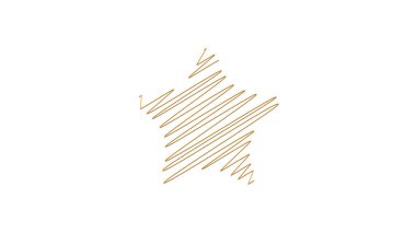 Çizilmiş, eskiz yıldızı. Çizgi çizen yıldız ögesi