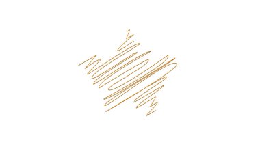 Çizilmiş, eskiz yıldızı. Çizgi çizen yıldız ögesi