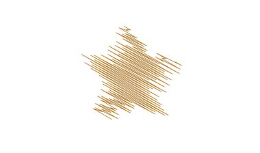 Çizilmiş, eskiz yıldızı. Çizgi çizen yıldız ögesi