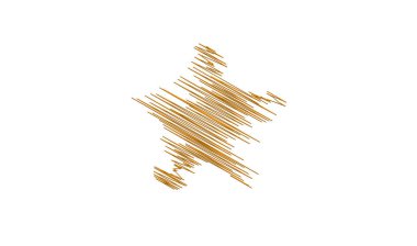 Çizilmiş, eskiz yıldızı. Çizgi çizen yıldız ögesi