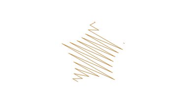 Çizilmiş, eskiz yıldızı. Çizgi çizen yıldız ögesi