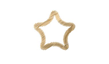 Çizilmiş, eskiz yıldızı. Çizgi çizen yıldız ögesi