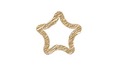 Çizilmiş, eskiz yıldızı. Çizgi çizen yıldız ögesi